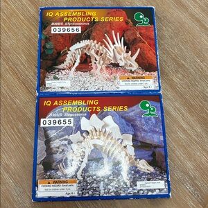 New In Box Dinosaur 3D Wood puzzle Building Sets IQ Assembling Products Lot of 2